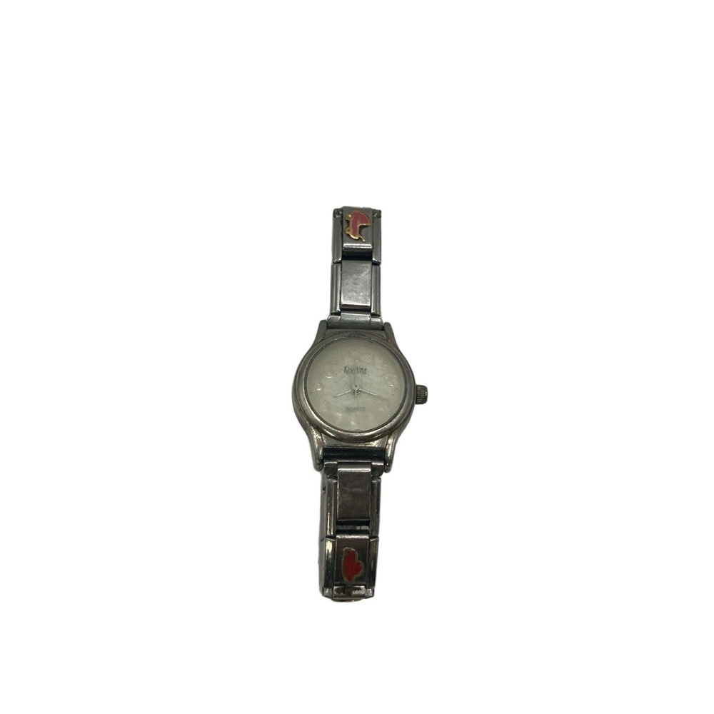 Zoppini Watch 7 Inches Silver Fiorini Metal Bracelet Heart Design Modern Chic